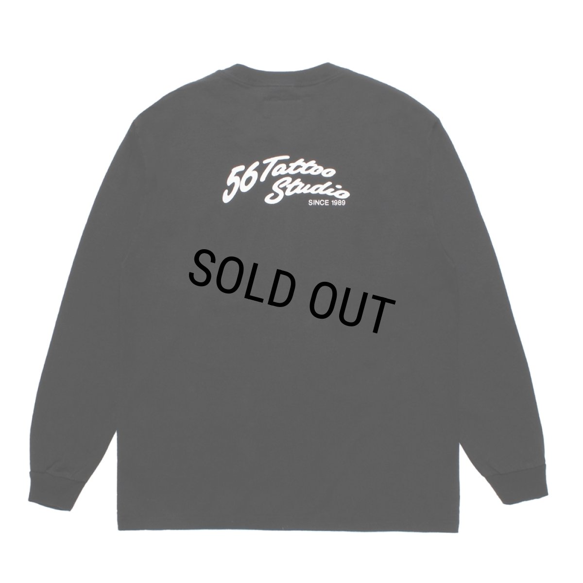 画像2: WACKO MARIA/56 TATTOO STUDIO / WASHED HEAVY WEIGHT LONG SLEEVE T-SHIRT（BLACK）［プリント長袖T-25秋冬］ (2)