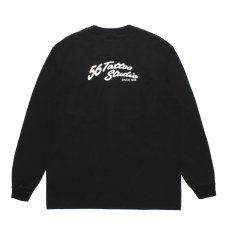 画像2: WACKO MARIA/56 TATTOO STUDIO / WASHED HEAVY WEIGHT LONG SLEEVE T-SHIRT（BLACK）［プリント長袖T-25秋冬］ (2)