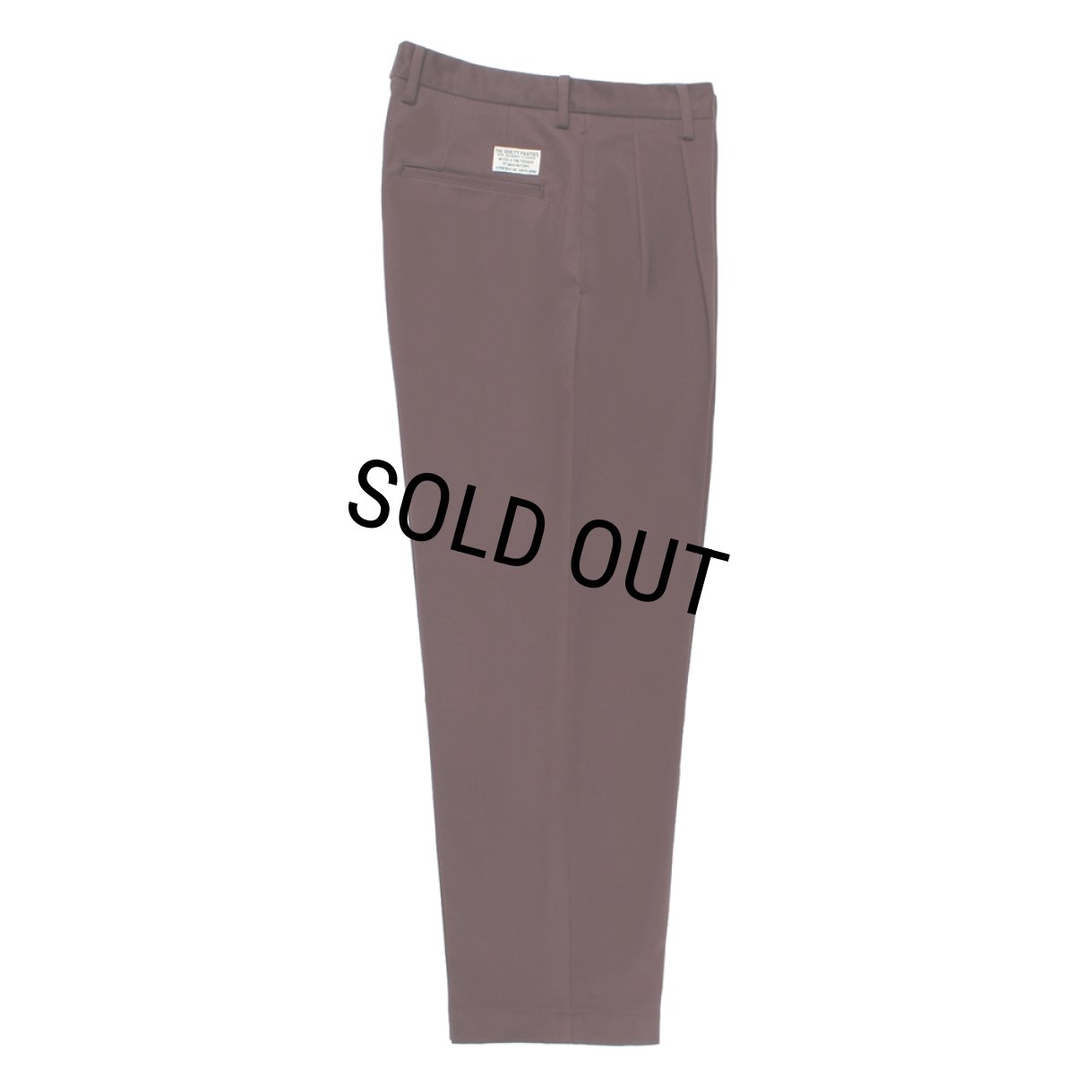 画像1: WACKO MARIA/DOUBLE PLEATED CHINO TROUSERS（BURGUNDY）［ツータックチノトラウザース-25秋冬］ (1)