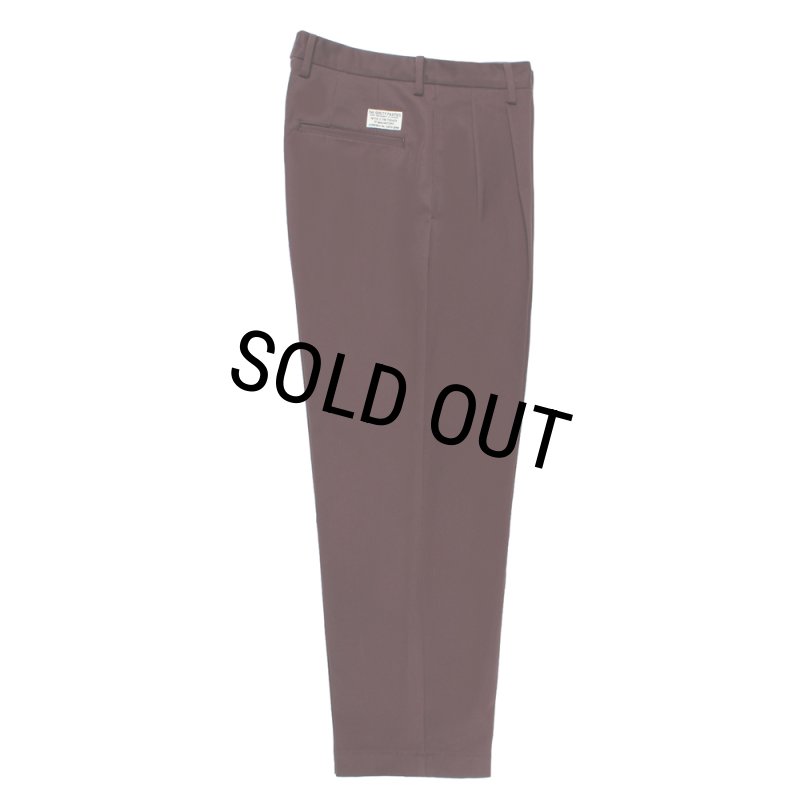WACKO MARIA/DOUBLE PLEATED CHINO TROUSERS（BURGUNDY）［ツータック