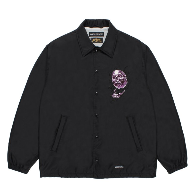 画像1: WACKO MARIA/56 TATTOO STUDIO / COACH JACKET（BLACK）［コーチJKT-25秋冬］