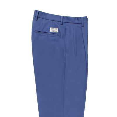 画像2: WACKO MARIA/DOUBLE PLEATED CHINO TROUSERS（BLUE）［ツータックチノトラウザース-25秋冬］