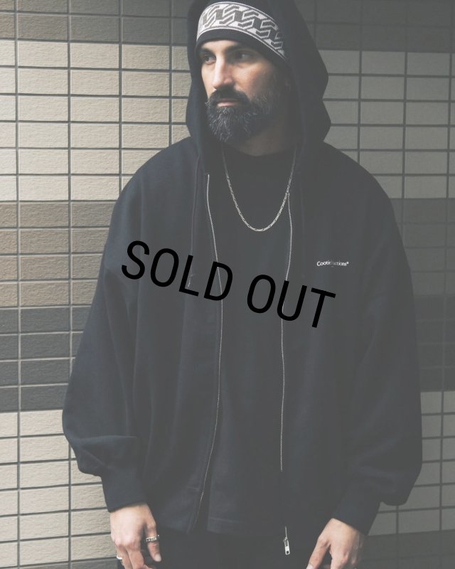 COOTIE PRODUCTIONS/Plain Sweat Zip Hoodie（Black）［プレーン