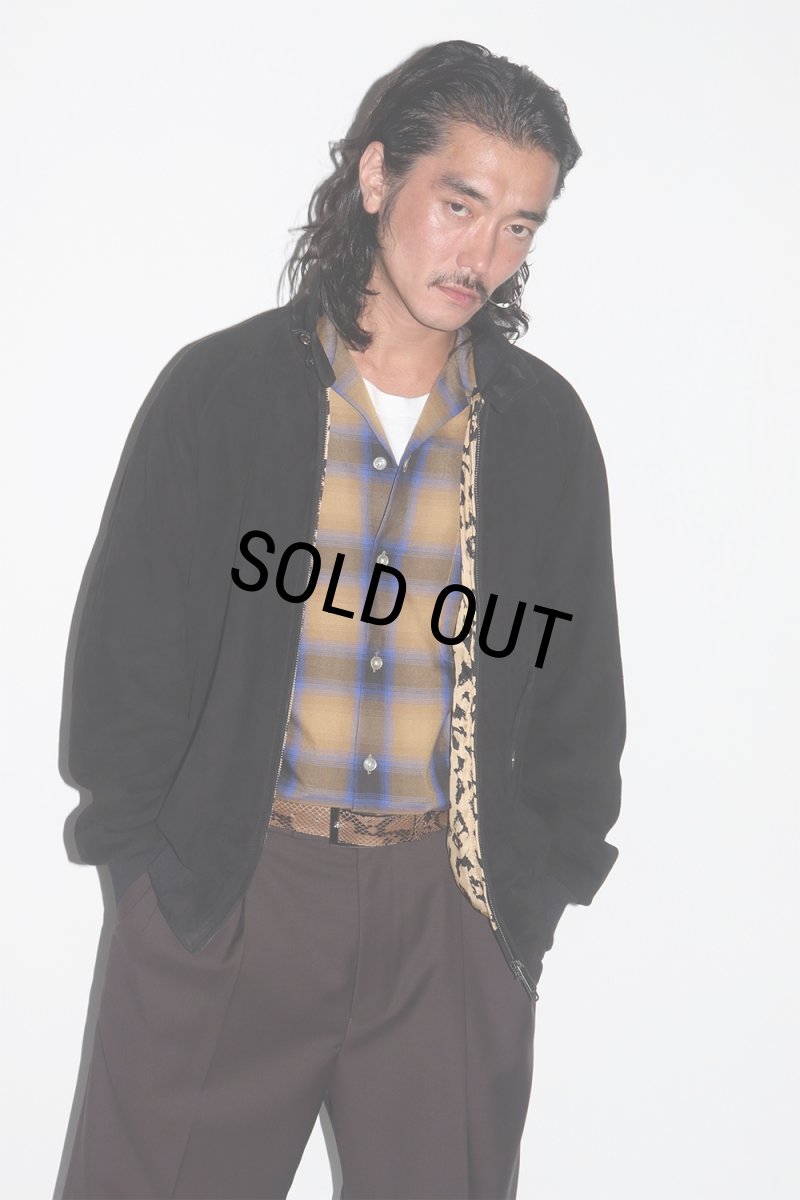 画像3: WACKO MARIA/OMBRE CHECK OPEN COLLAR SHIRT（LIGHT BROWN）［オンブレチェックオープンカラーシャツ-25秋冬］ (3)