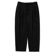 画像1: COOTIE PRODUCTIONS/T/W Saxony 2 Tuck Wide Easy Trousers（Black）［ツータックイージーパンツ-25秋冬］ (1)
