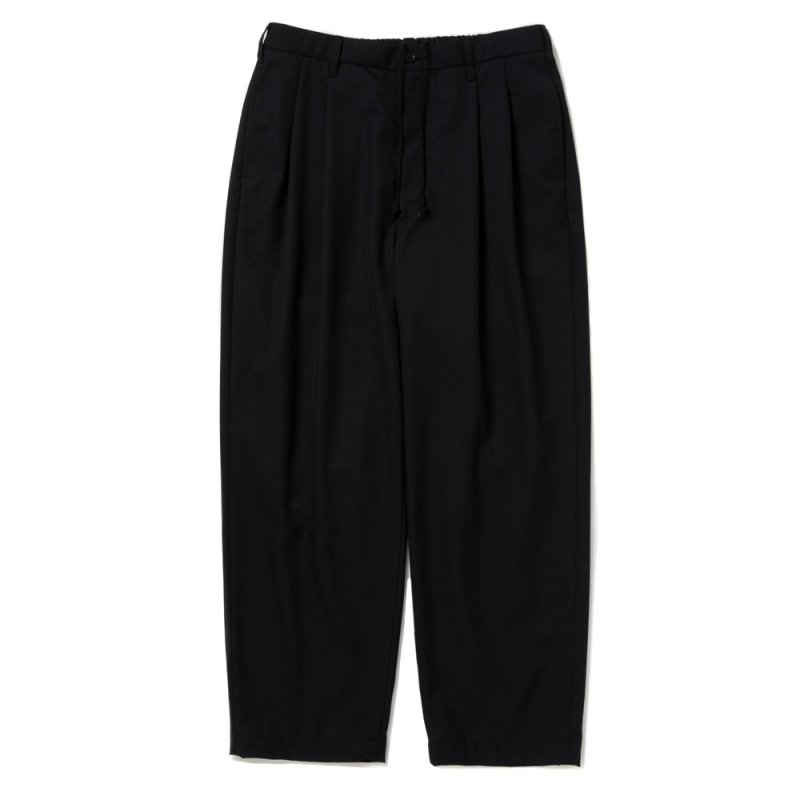 画像1: COOTIE PRODUCTIONS/T/W Saxony 2 Tuck Wide Easy Trousers（Black）［ツータックイージーパンツ-25秋冬］