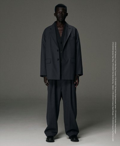 画像3: COOTIE PRODUCTIONS/T/W Saxony 2 Tuck Wide Easy Trousers（Gray）［ツータックイージーパンツ-25秋冬］