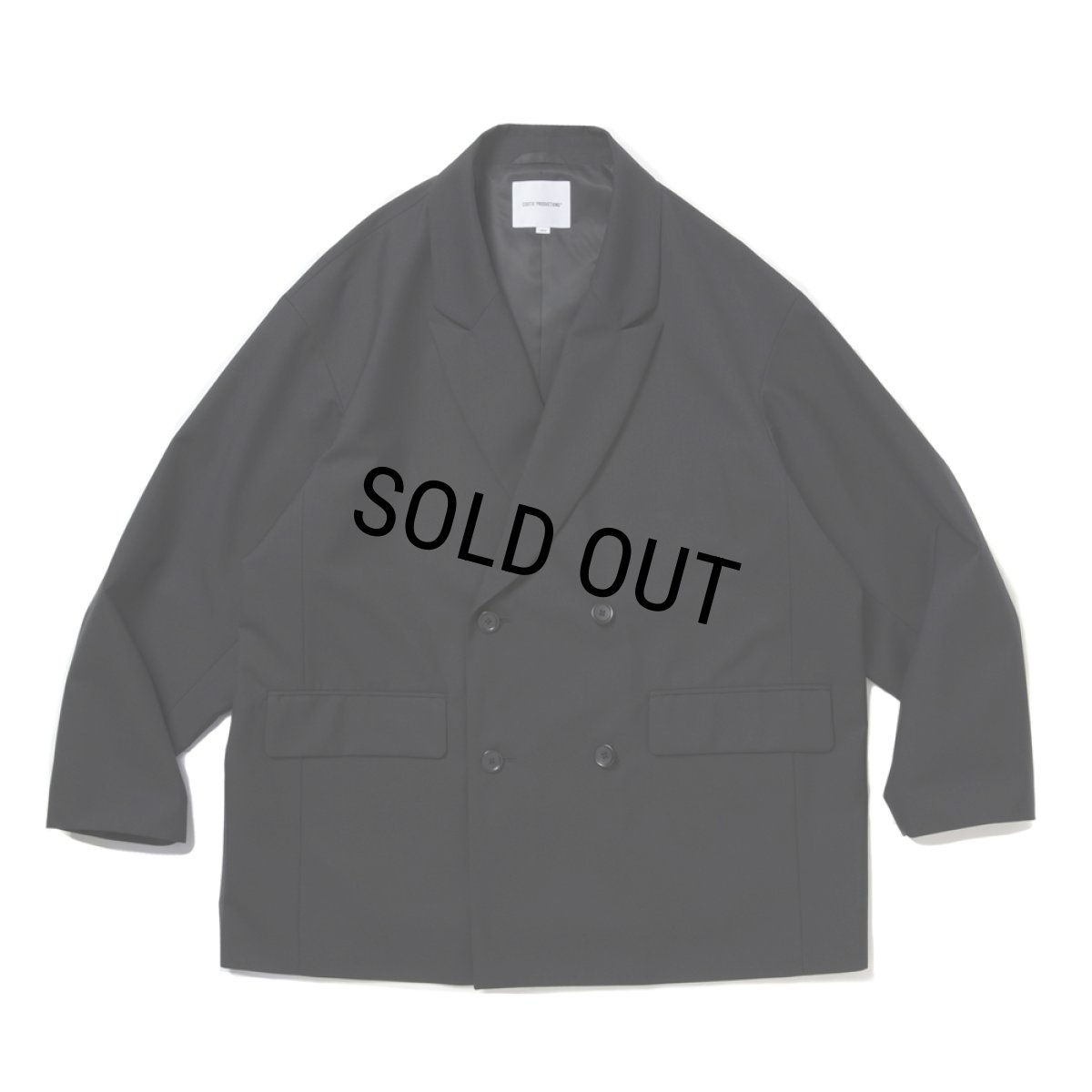 画像1: COOTIE PRODUCTIONS/T/W Saxony Double Breasted Jacket（Black）［ダブルブレステッドJKT-25秋冬］ (1)