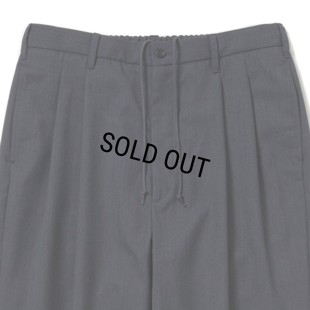 画像3: COOTIE PRODUCTIONS/T/W Saxony 2 Tuck Wide Easy Trousers（Gray）［ツータックイージーパンツ-25秋冬］ (3)