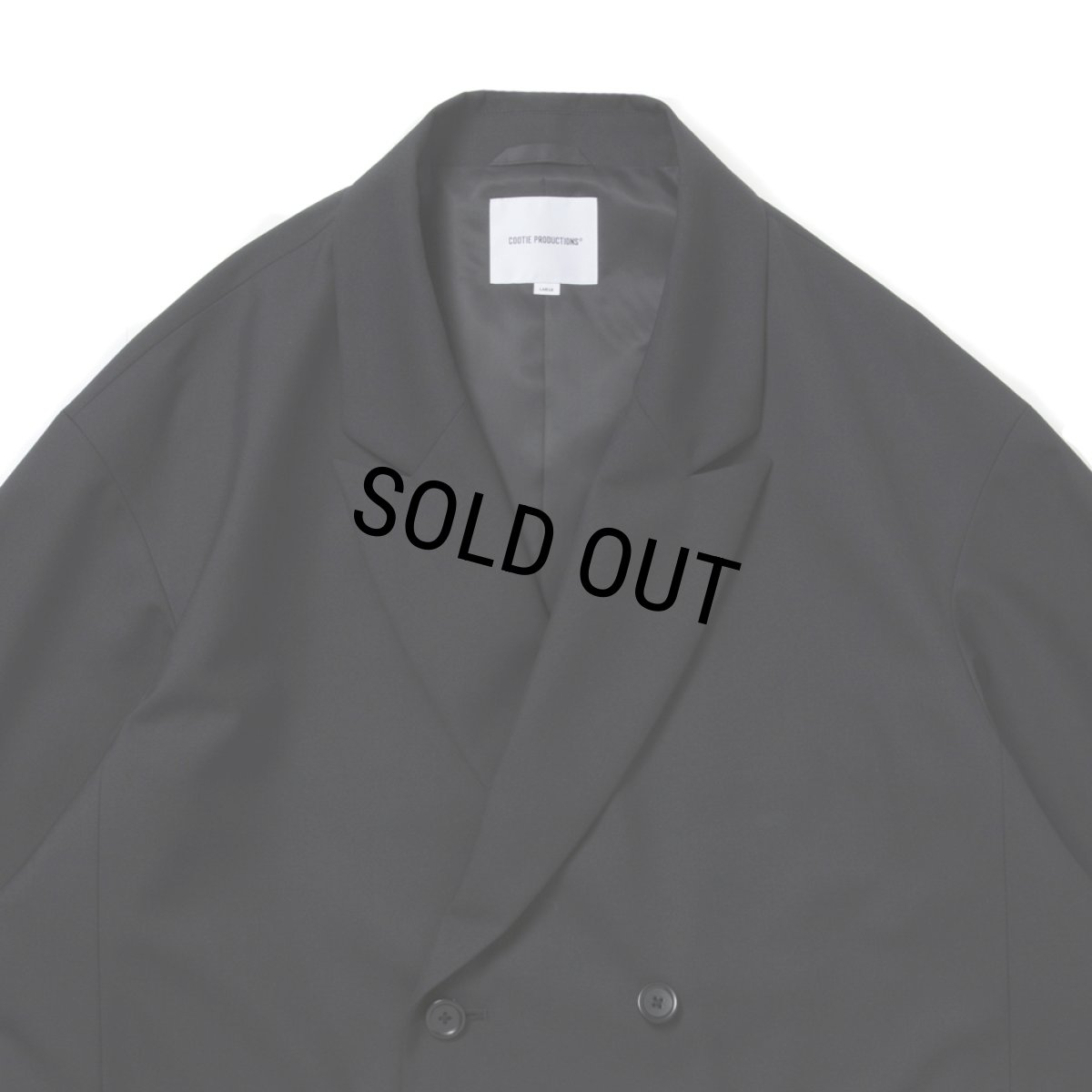 画像3: COOTIE PRODUCTIONS/T/W Saxony Double Breasted Jacket（Black）［ダブルブレステッドJKT-25秋冬］ (3)
