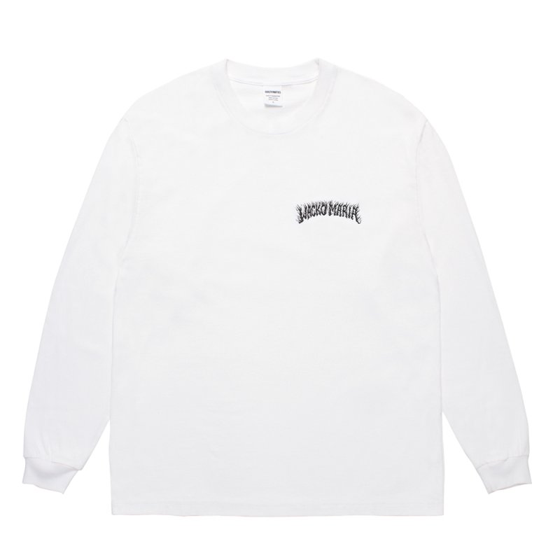 画像1: WACKO MARIA/TIM LEHI / WASHED HEAVY WEIGHT LONG SLEEVE T-SHIRT（WHITE）［プリント長袖T-25秋冬］