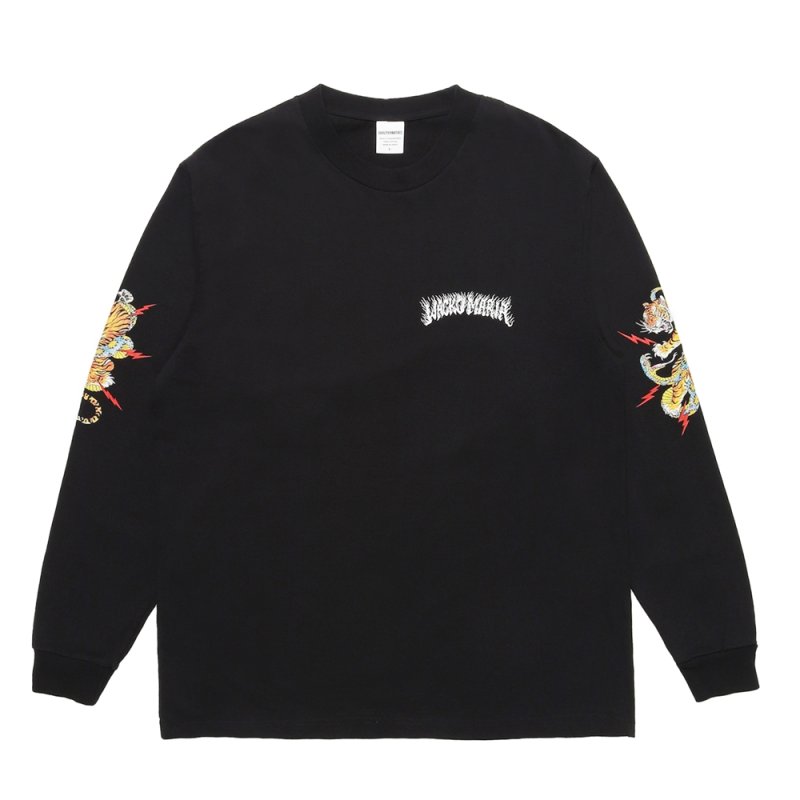 画像1: WACKO MARIA/TIM LEHI / WASHED HEAVY WEIGHT LONG SLEEVE T-SHIRT（BLACK）［プリント長袖T-25秋冬］