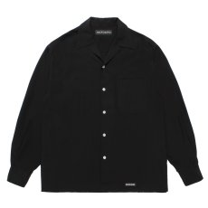 画像2: WACKO MARIA/TIM LEHI / 50'S OPEN COLLAR SHIRT（BLACK）［50'Sオープンカラーシャツ-25秋冬］ (2)