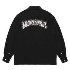 画像1: WACKO MARIA/TIM LEHI / 50'S OPEN COLLAR SHIRT（BLACK）［50'Sオープンカラーシャツ-25秋冬］ (1)