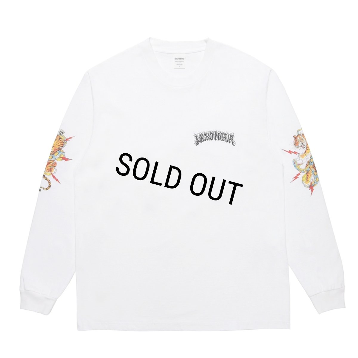 画像1: WACKO MARIA/TIM LEHI / WASHED HEAVY WEIGHT LONG SLEEVE T-SHIRT（WHITE）［プリント長袖T-25秋冬］ (1)