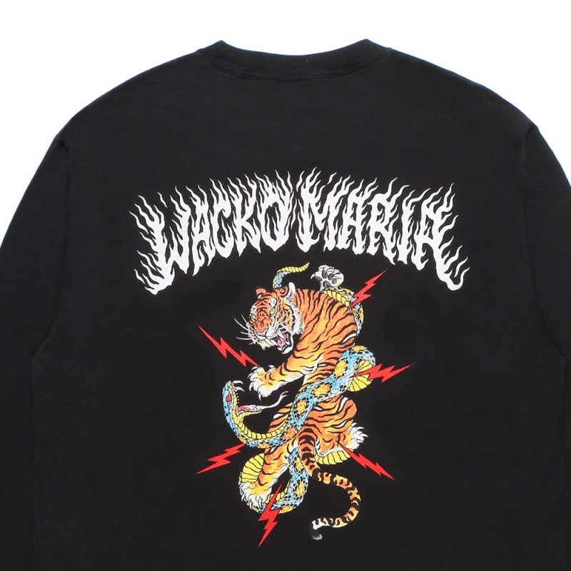 画像3: WACKO MARIA/TIM LEHI / WASHED HEAVY WEIGHT LONG SLEEVE T-SHIRT（BLACK）［プリント長袖T-25秋冬］