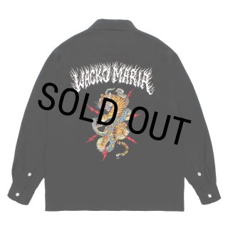 WACKO MARIA/TIM LEHI / 50'S OPEN COLLAR SHIRT（BLACK）［50'S