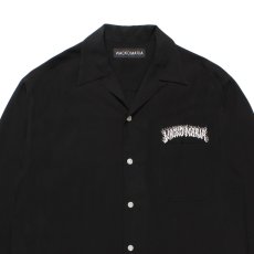 画像3: WACKO MARIA/TIM LEHI / 50'S OPEN COLLAR SHIRT（BLACK）［50'Sオープンカラーシャツ-25秋冬］ (3)