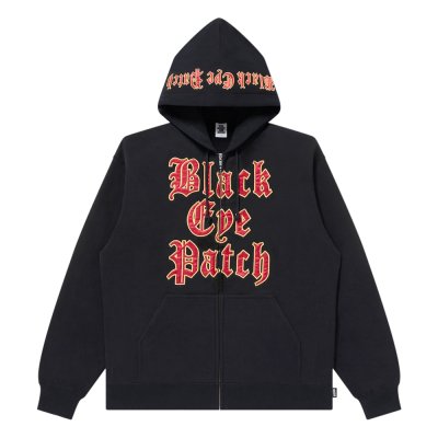 画像1: BlackEyePatch/STACKED OE LOGO ZIP HOODIE（BLACK）