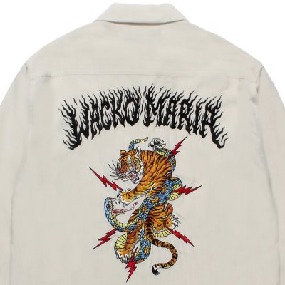 画像3: WACKO MARIA/TIM LEHI / 50'S OPEN COLLAR SHIRT（IVORY）［50'Sオープンカラーシャツ-25秋冬］