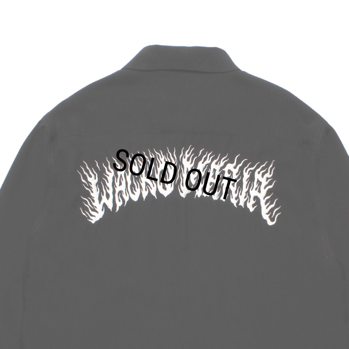 画像4: WACKO MARIA/TIM LEHI / 50'S OPEN COLLAR SHIRT（BLACK）［50'Sオープンカラーシャツ-25秋冬］ (4)