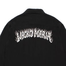 画像4: WACKO MARIA/TIM LEHI / 50'S OPEN COLLAR SHIRT（BLACK）［50'Sオープンカラーシャツ-25秋冬］ (4)