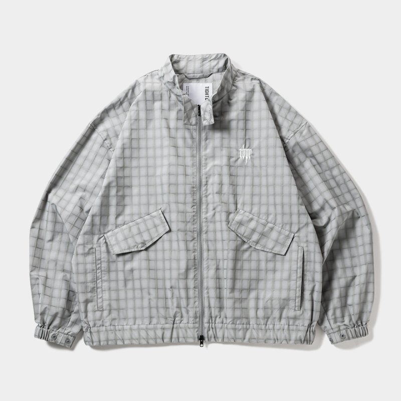 画像1: TIGHTBOOTH/PLAID LIGHT SWING TOP（Grey）［チェックライトスウィングトップ-25秋冬］