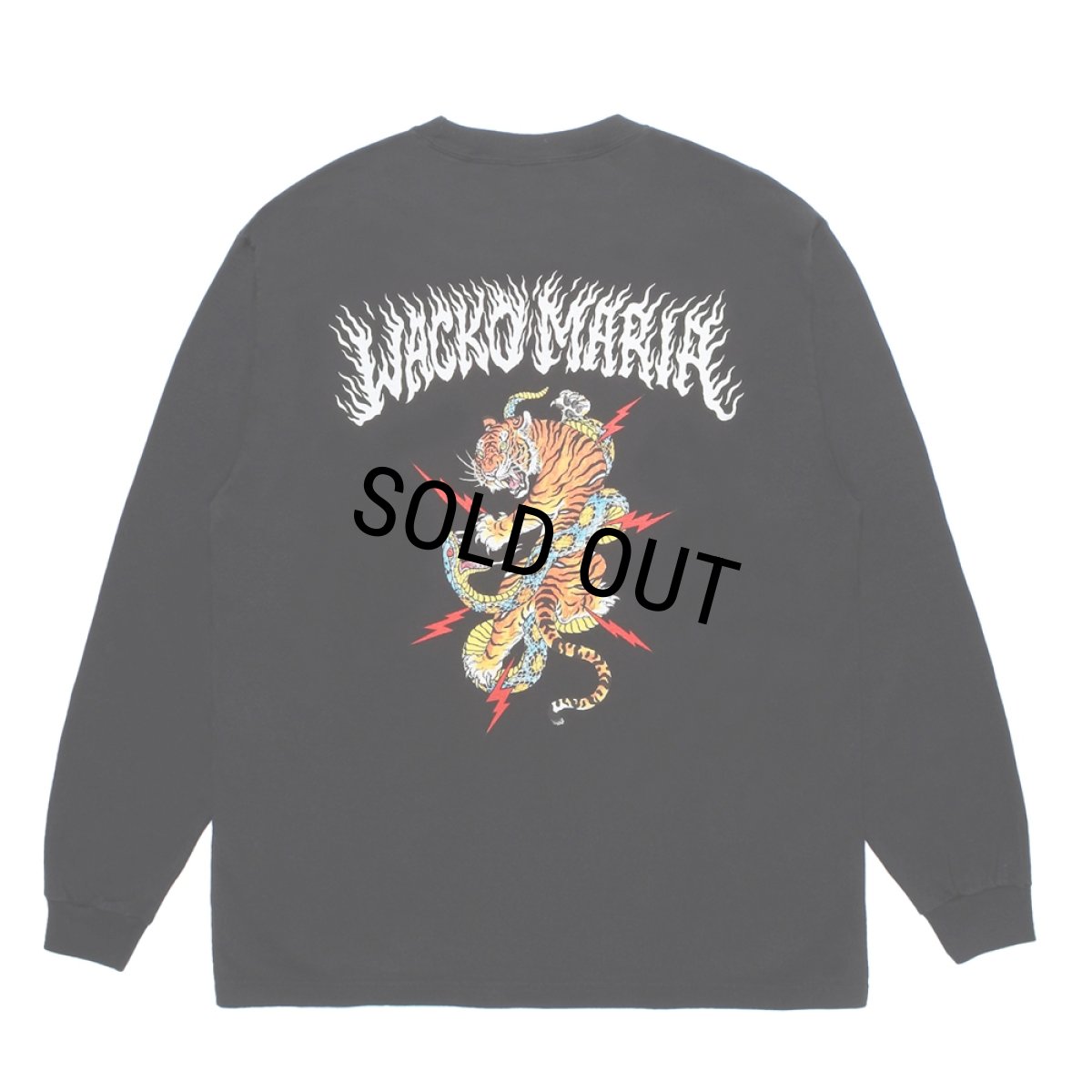 画像1: WACKO MARIA/TIM LEHI / WASHED HEAVY WEIGHT LONG SLEEVE T-SHIRT（BLACK）［プリント長袖T-25秋冬］ (1)