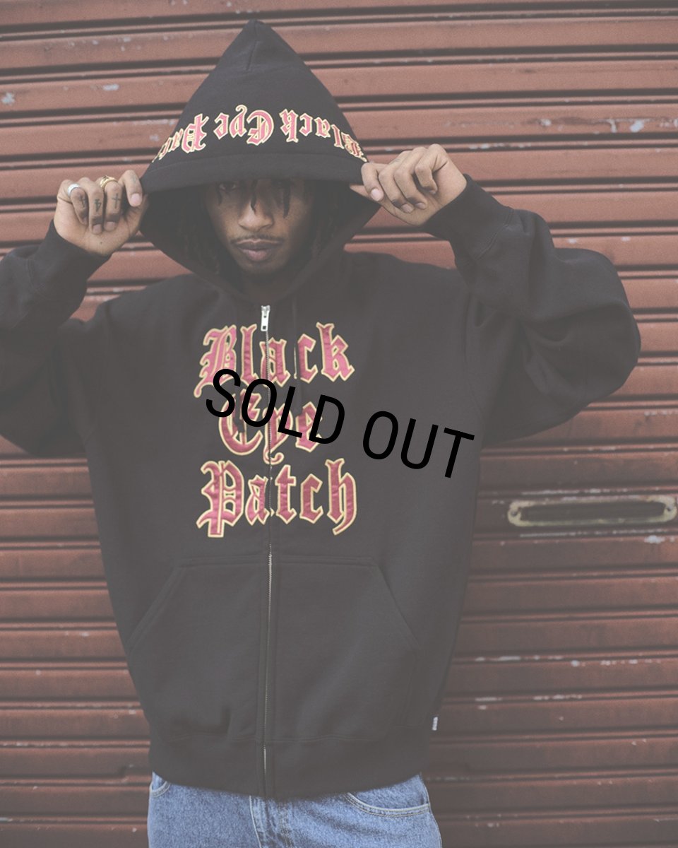 画像3: BlackEyePatch/STACKED OE LOGO ZIP HOODIE（BLACK） (3)