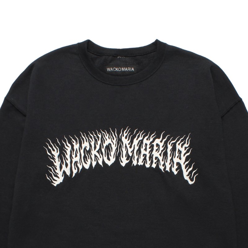 画像2: WACKO MARIA/TIM LEHI / SWEAT SHIRT（BLACK）［クルーネックスウェット-25秋冬］