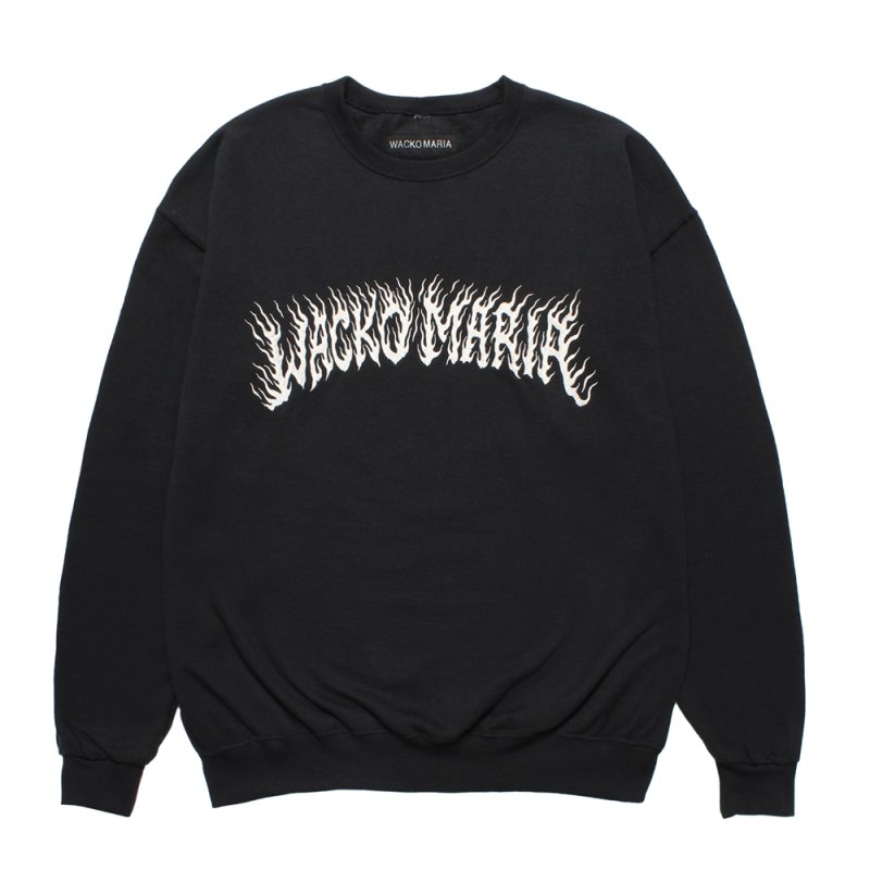 画像1: WACKO MARIA/TIM LEHI / SWEAT SHIRT（BLACK）［クルーネックスウェット-25秋冬］