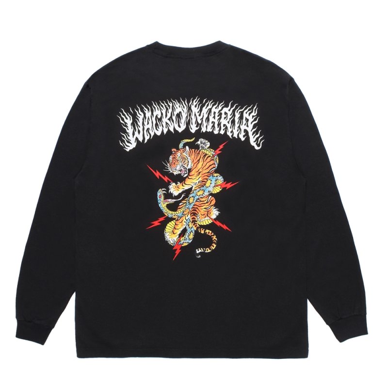 画像2: WACKO MARIA/TIM LEHI / WASHED HEAVY WEIGHT LONG SLEEVE T-SHIRT（BLACK）［プリント長袖T-25秋冬］