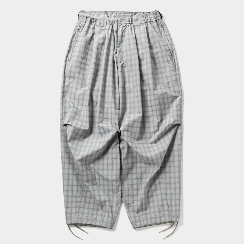 画像1: TIGHTBOOTH/PLAID LIGHT BALLOON PANTS（Grey）［チェックライトバルーンパンツ-25秋冬］