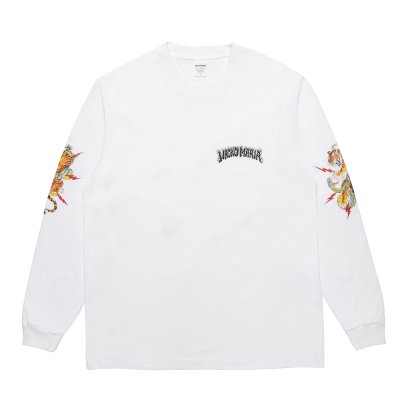 画像1: WACKO MARIA/TIM LEHI / WASHED HEAVY WEIGHT LONG SLEEVE T-SHIRT（WHITE）［プリント長袖T-25秋冬］