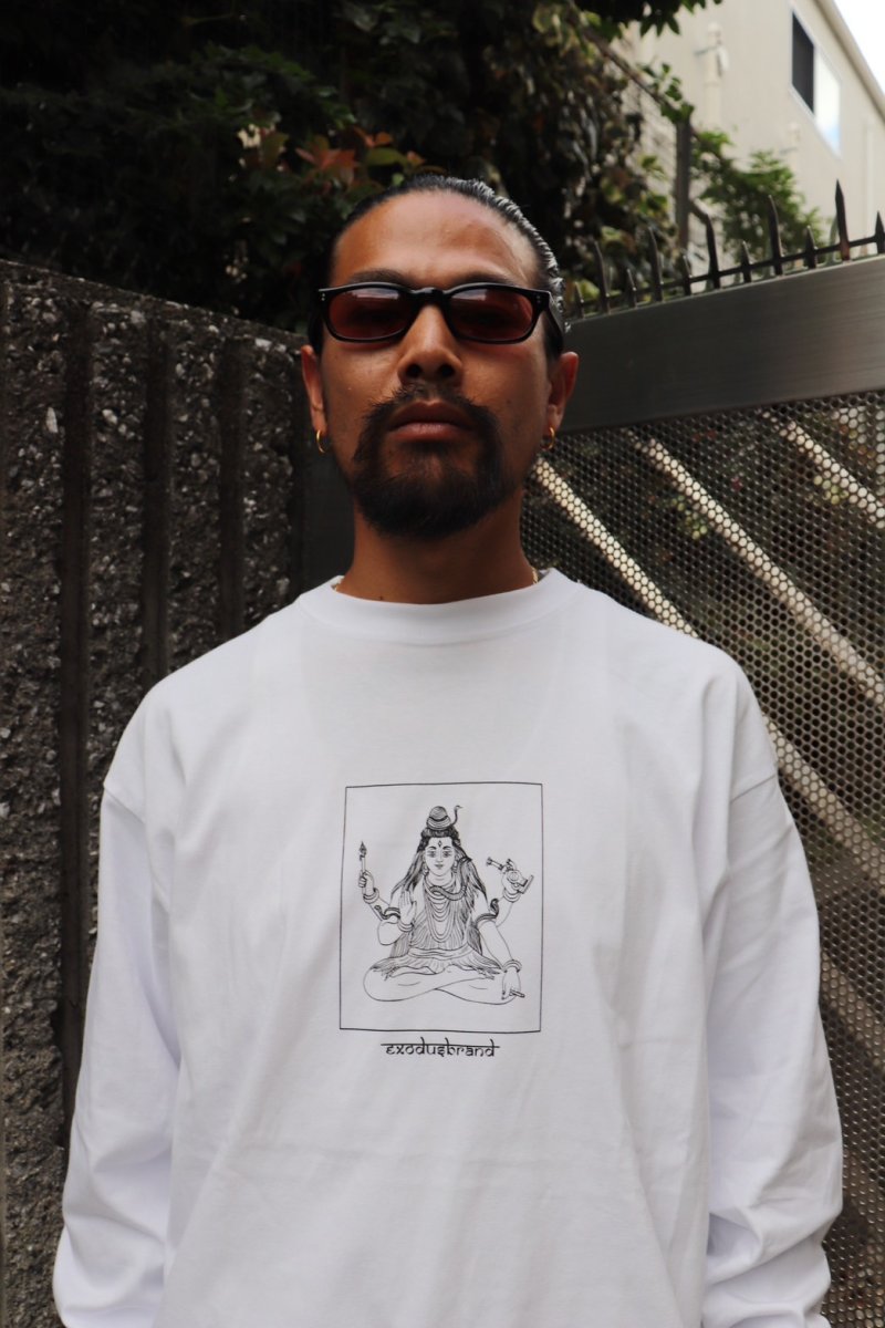 画像3: exodus/TERPS SIVA L/S T SHIRT（WHITE）［プリント長袖T-25秋冬］ (3)