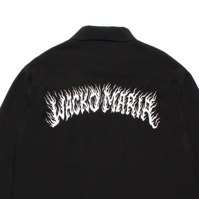 画像3: WACKO MARIA/TIM LEHI / 50'S OPEN COLLAR SHIRT（BLACK）［50'Sオープンカラーシャツ-25秋冬］