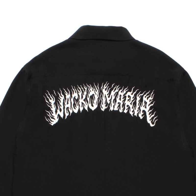 画像3: WACKO MARIA/TIM LEHI / 50'S OPEN COLLAR SHIRT（BLACK）［50'Sオープンカラーシャツ-25秋冬］