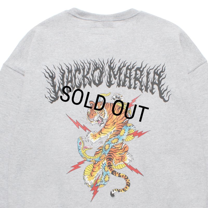 WACKO MARIA/TIM LEHI / SWEAT SHIRT（GRAY）［クルーネックスウェット