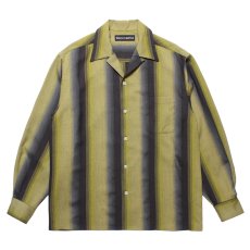 画像1: WACKO MARIA/OMBRE STRIPE OPEN COLLAR SHIRT（YELLOW）［オンブレストライプオープンカラーシャツ-25秋冬］ (1)