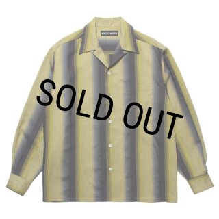 WACKO MARIA/OMBRE STRIPE OPEN COLLAR SHIRT（YELLOW）［オンブレ