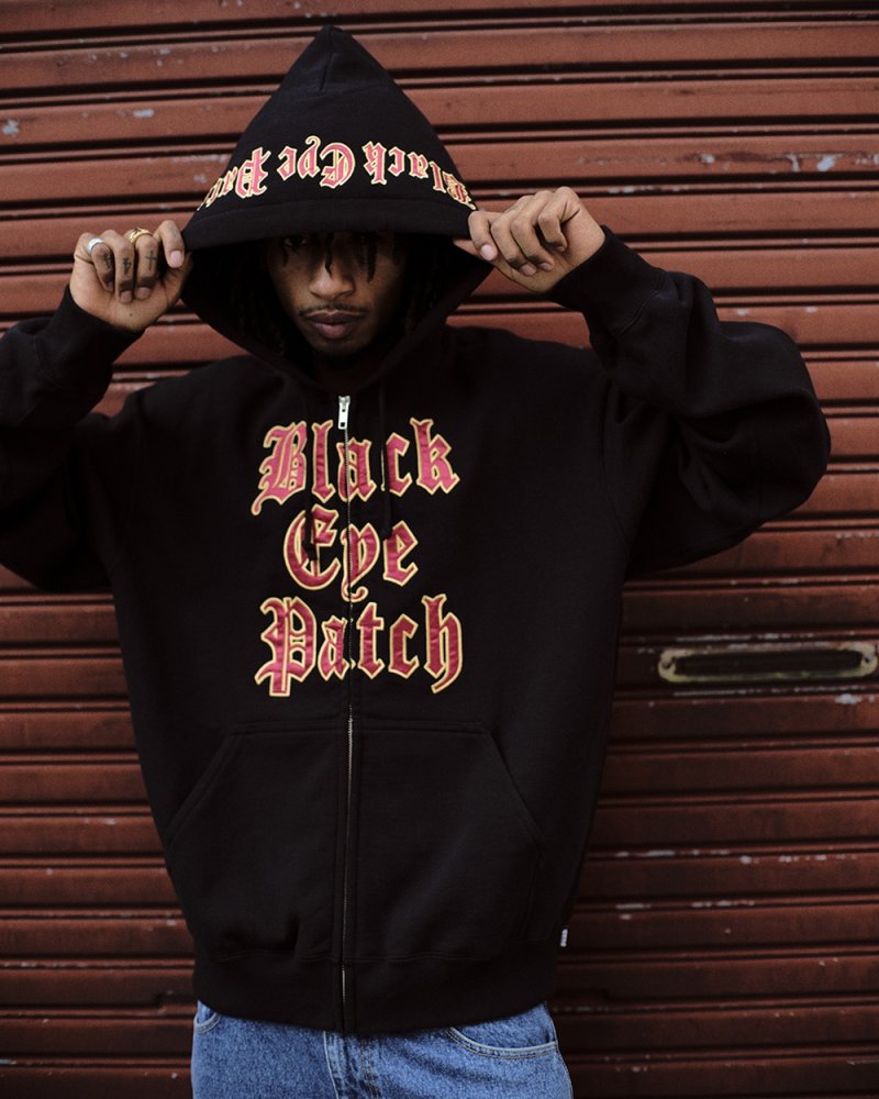 画像3: BlackEyePatch/STACKED OE LOGO ZIP HOODIE（BLACK）