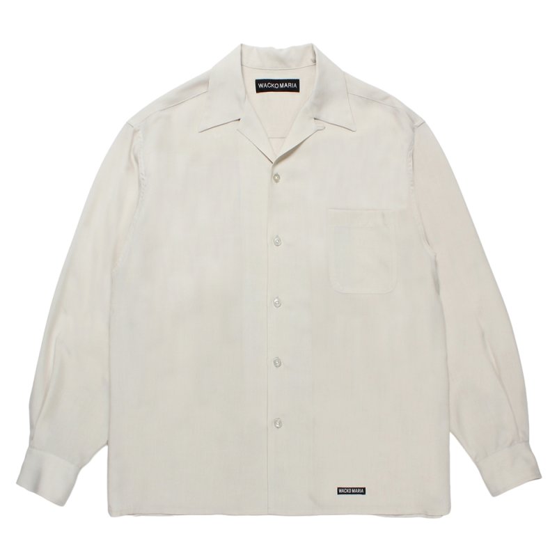 画像1: WACKO MARIA/TIM LEHI / 50'S OPEN COLLAR SHIRT（IVORY）［50'Sオープンカラーシャツ-25秋冬］