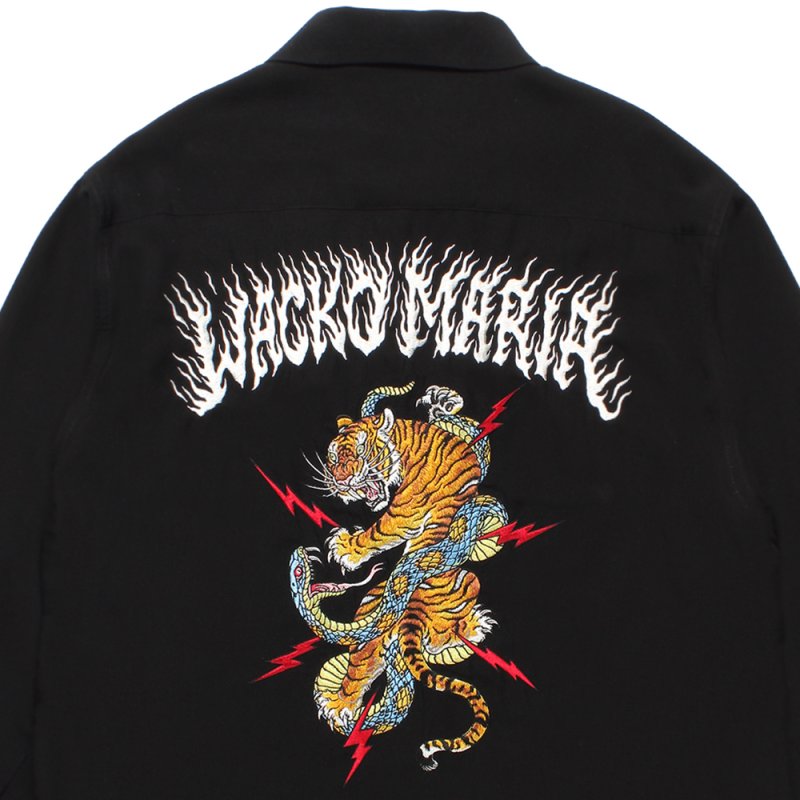 画像3: WACKO MARIA/TIM LEHI / 50'S OPEN COLLAR SHIRT（BLACK）［50'Sオープンカラーシャツ-25秋冬］