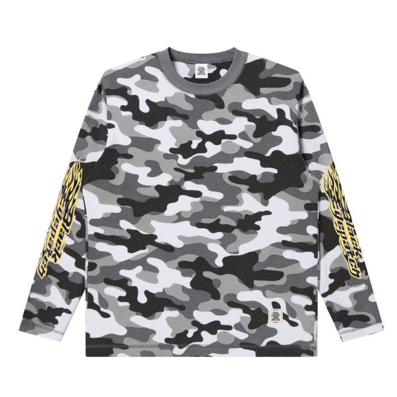 画像1: BlackEyePatch/FLAME LOGO THERMAL L/S TEE（CITY CAMO）