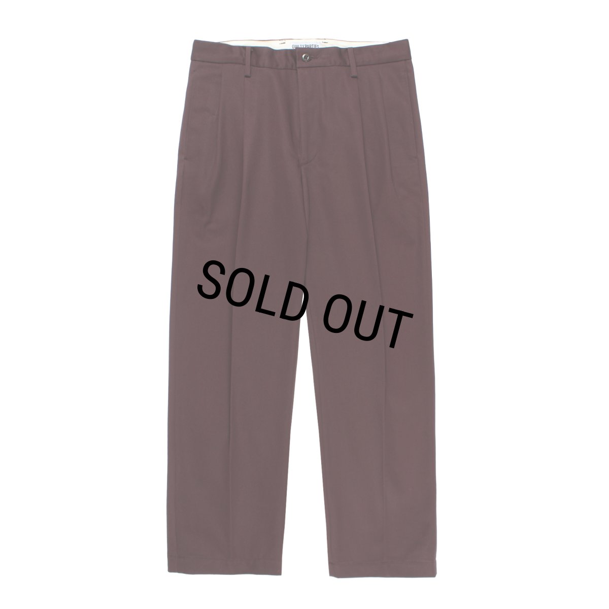 画像2: WACKO MARIA/DOUBLE PLEATED CHINO TROUSERS（BURGUNDY）［ツータックチノトラウザース-25秋冬］ (2)