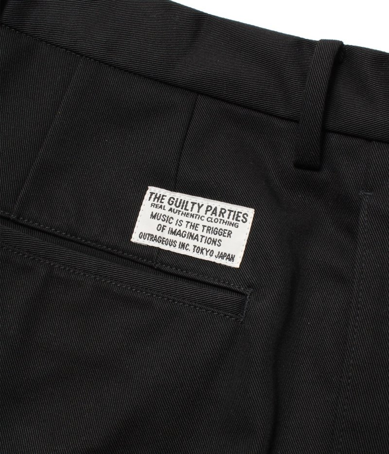 画像3: WACKO MARIA/DOUBLE PLEATED CHINO TROUSERS（BLACK）［ツータックチノトラウザース-25秋冬］