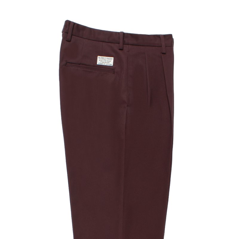画像3: WACKO MARIA/DOUBLE PLEATED CHINO TROUSERS（BURGUNDY）［ツータックチノトラウザース-25秋冬］