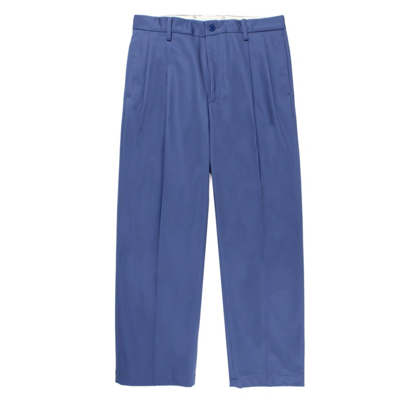 画像2: WACKO MARIA/DOUBLE PLEATED CHINO TROUSERS（BLUE）［ツータックチノトラウザース-25秋冬］