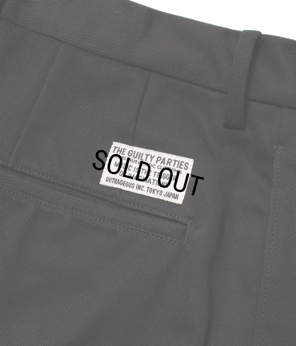 画像4: WACKO MARIA/DOUBLE PLEATED CHINO TROUSERS（BLACK）［ツータックチノトラウザース-25秋冬］ (4)