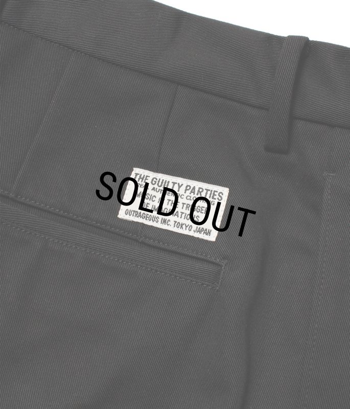 WACKO MARIA/DOUBLE PLEATED CHINO TROUSERS（BLACK）［ツータックチノ